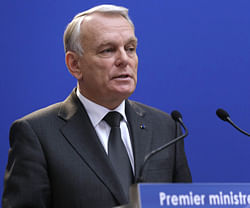 French Prime Minister Jean-Marc Ayrault speaks during a press conference at the Hotel Matignon in Paris, on November 30, 2012. Ayrault said that a deal was reached with steel group Arcelor Mittal and that a plant under the threat of closure would not be nationalised. The government has not retained 'a temporary nationalisation,' Ayrault said, after marathon talks with Arcelor Mittal, adding that the steel group has committed to invest 180 million euros ($234 million) over five years in the endangered Florange site in northeastern France. AFP