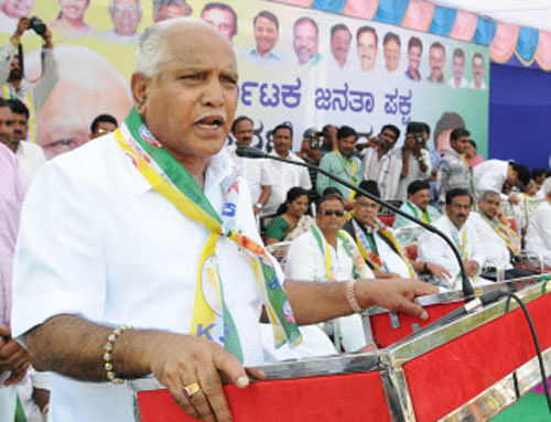 B S Yeddyurappa today asked it to consider making his party an alliance partner of the BJP-led coalition. DH photo