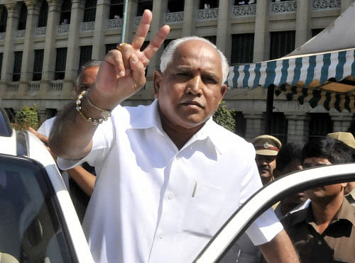 '' will give sweet news in the first week of New Year. I know the party which I built has suffered due to my absence. I will not only rejoin my parental party but also tour the entire state to strengthen the hands of Narendra Modi to make him the Prime Minister,'' Yeddyurappa said. DH photo