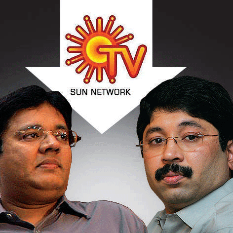 For long, media barons, Kalanidhi and Dayanidhi Maran, have ruled over one of the biggest media empires of India spanning more than 30 television channels. DH Illustration