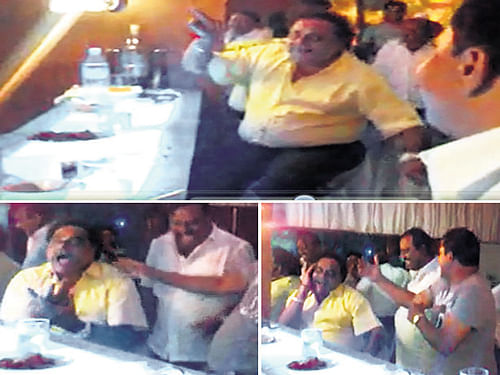 A video of Housing Minister M&#8200;H&#8200;Ambareesh at a bar has gone viral on social media. courtesy youtube