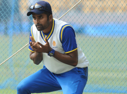Karnataka cricket team captain R Vinay Kumar during a practice session. DH photo