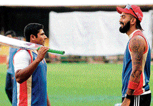 RCB youngsters KL Rahul (right) and Sarfaraz Khan will be looking to make their mark in IPL-9. DH photo