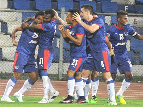 The draw takes Bengaluru to 26 points, equal with Mohun Bagan who have played a game more than Ashley Westwood's side. East Bengal are in third with 24 points, having played as many games as the Blues. DH photo