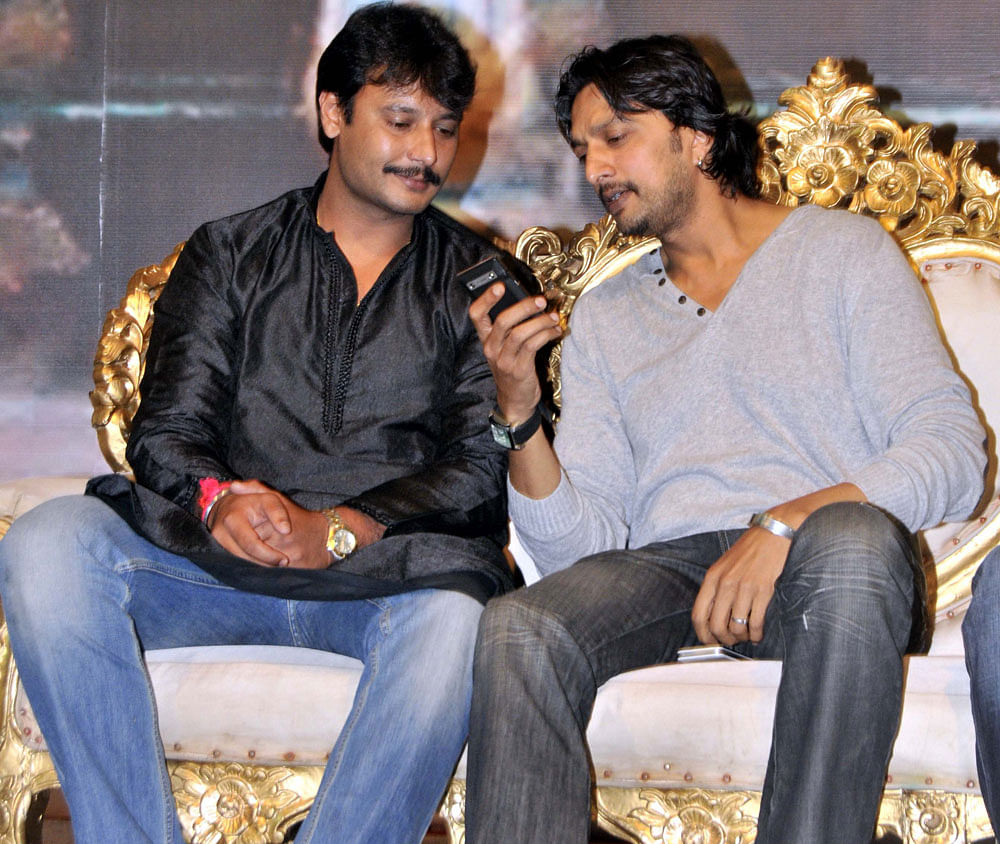 Sudeep often wished Darshan on important occasions through his tweets, but the latter rarely responded. Both are A-List actors in the industry and have a large fan following.  DH File photo