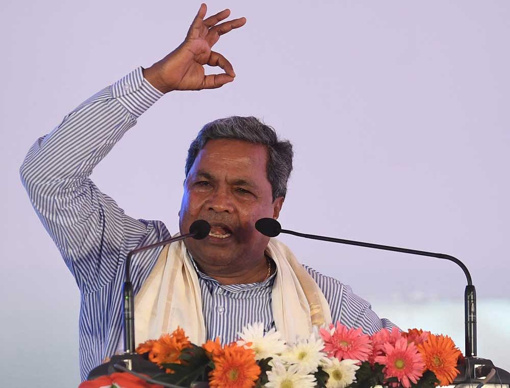 Karnataka Chief Minister Siddaramaiah. DH File Photo.