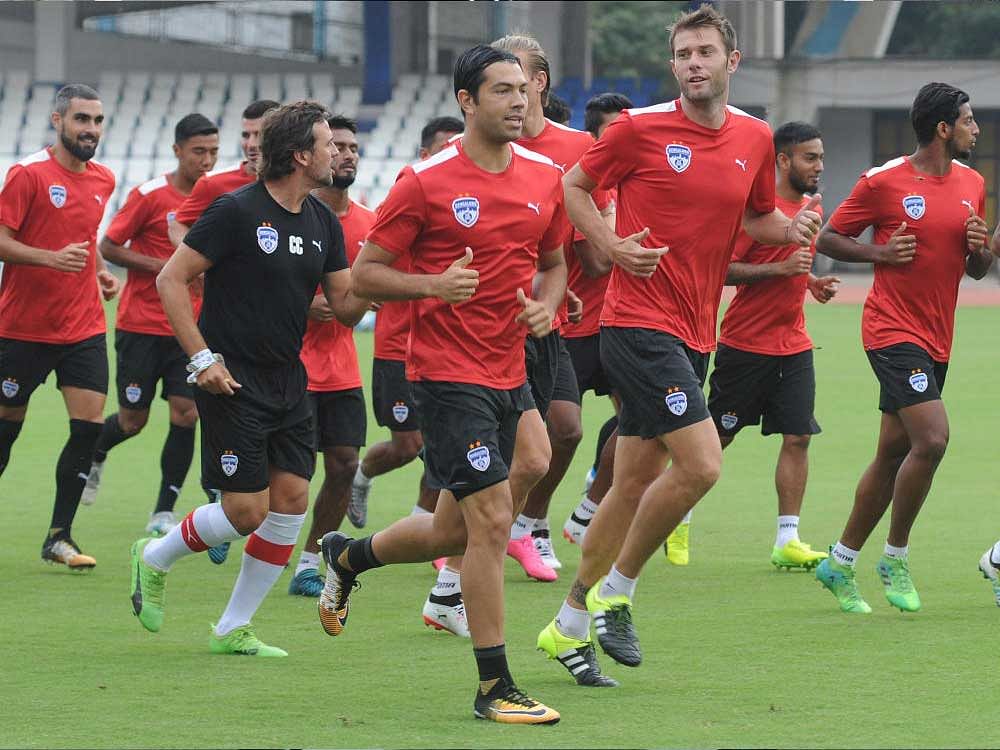 All eyes will be on Bengaluru FC as they make their Indian Super League debut this year. DH Photo/ Srikanta Sharma R