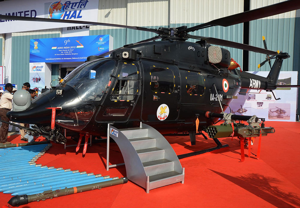 Indigenous armed helicopter Rudra. DH file photo