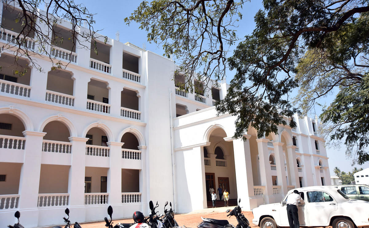 The Maharani's Commerce and Management College for Women at Paduvarahalli in Mysuru. dh photo