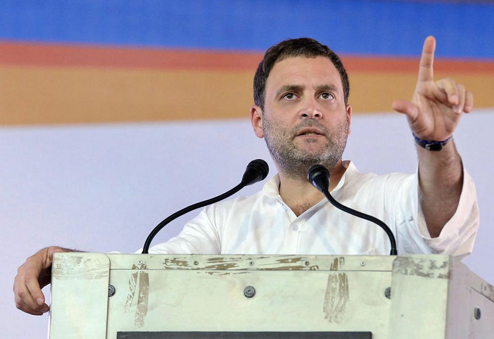 Rahul said, Prime Minister Narendra Modi and BJP have money and media with them, but Congress will win the elections in Karnataka based on good governance. PTI File Photo