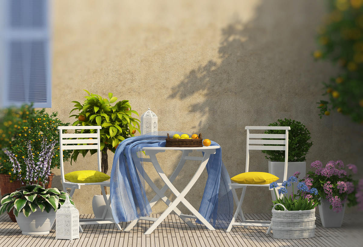 Placing furniture in the outdoors will help you create a relaxing space where you can enjoy the warmth of the morning sun or cool evening breeze.