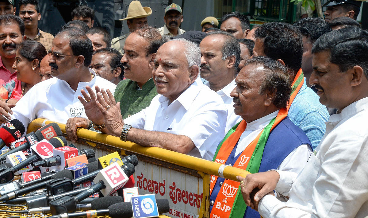 BJP leader B S Yeddyurappa will take oath as chief minister at 9 am on Thursday with Governor Vajubhai Vala on Wednesday evening ending the suspense on government formation by sending a formal invitation to the saffron party leader.