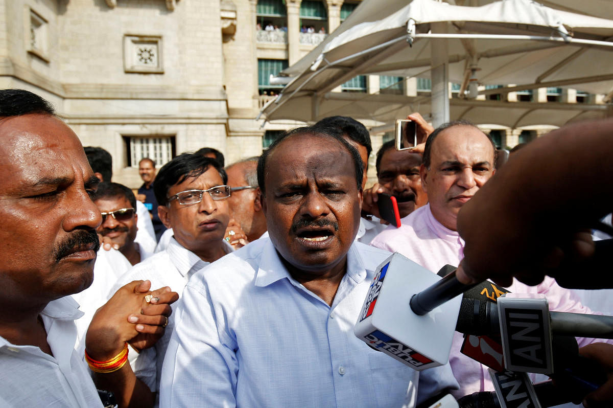 Kumaraswamy indicated that a few other MLAs, including those from the Congress, will take oath along with him. (Reuters)