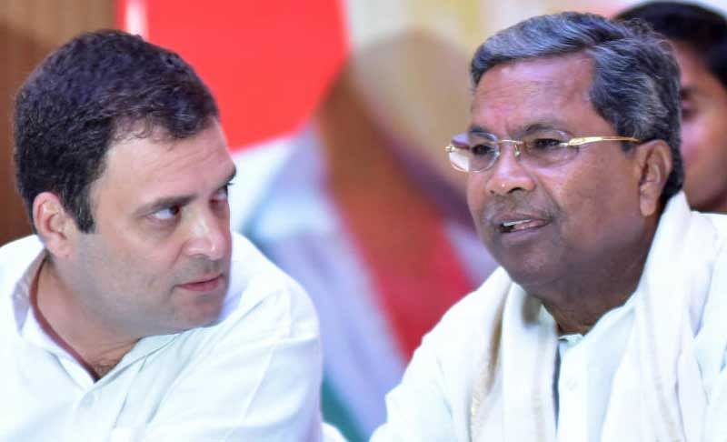 Siddaramaiah, who was here to attend Congress Working Committee meeting, closeted with Rahul for more than half an hour. DH file photo.