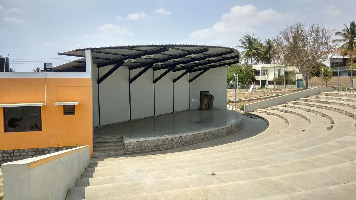 The amphitheatre in Gokulam Third Stage in Mysuru.