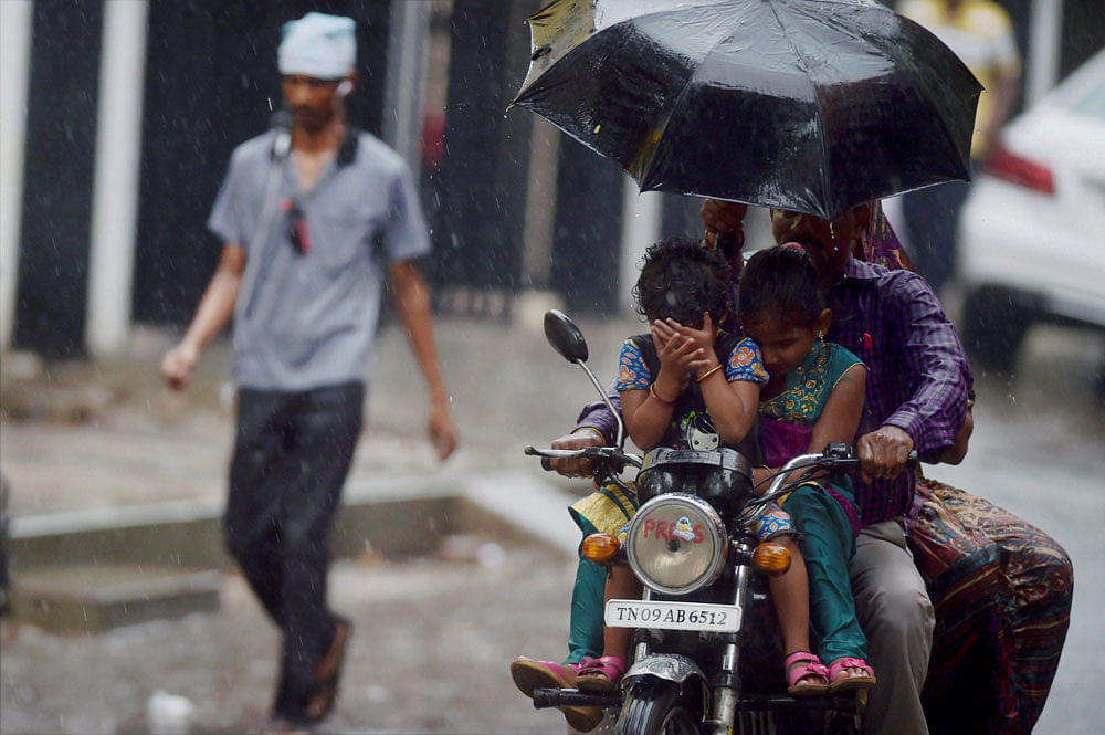 Sun shone brightly in Chennai and neighbouring districts Sunday morning, bringing respite to citizens facing the monsoon fury for the past few days. PTI file photo