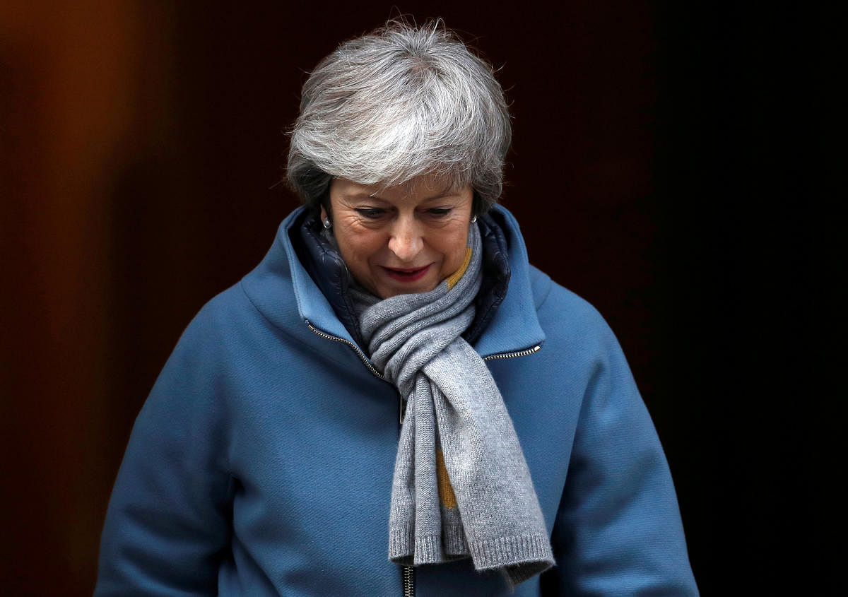 Britain's Prime Minister Theresa May is seen outside Downing Street in London. Reuters file photo