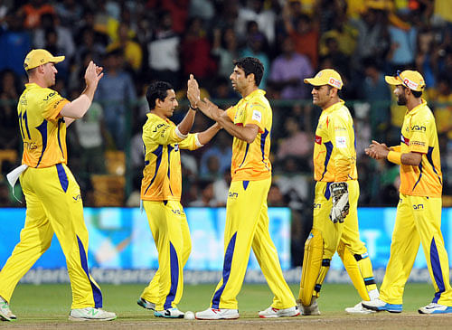 Chennai Super Kings stormed into their second Champions League T20 final with a crushing 65-run victory over Kings XI Punjab here today. DH file photo