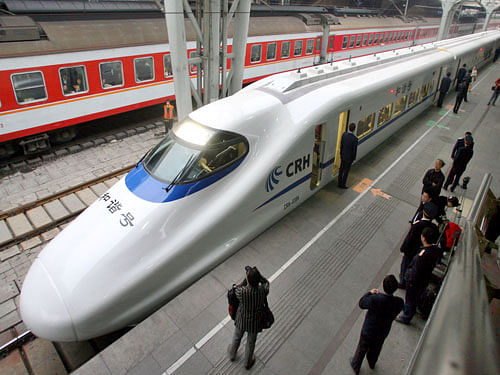 An Indian Railways team is in China to chalk out plans for conducting feasibility study to build the 1,754 km-long Delhi-Chennai high-speed train corridor, world's second largest bullet train line.AP File photo For Representation Purpose Only