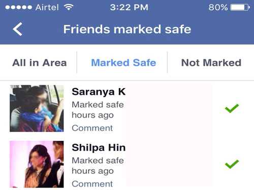 Facebook, which has its second largest userbase in India, activated the feature to allow people mark themselves as 'safe' from the floods.