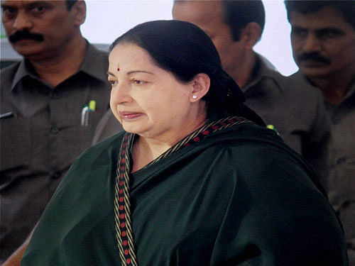Jayalalithaa also said that Union Minister of State Pon Radhakrishnan, who was also present there, had consistently endeavoured to bring into Tamil Nadu large development projects. PTI Photo.