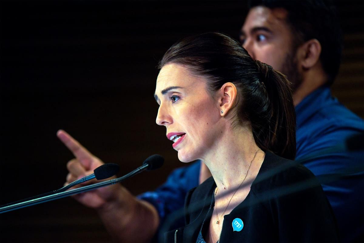 New Zealand Prime Minister Jacinda Ardern speaks during a Post Cabinet media press conference at Parliament in Wellington on March 18, 2019. AFP