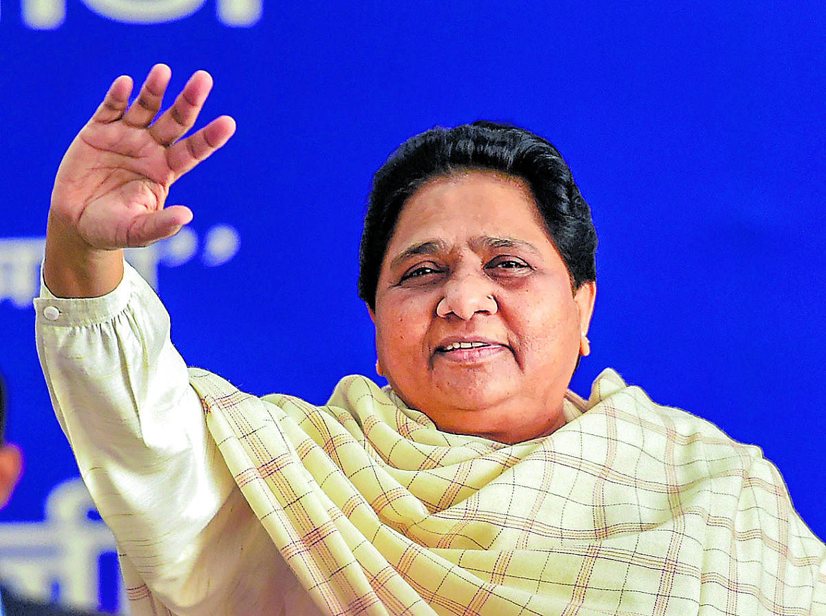 Mayawati dared the Congress to go ahead and field candidates in all the 80 Lok Sabha seats in the state. PTI file photo.