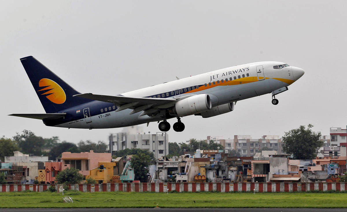 The Jet Airways' Aircraft Maintenance Engineers' Union wrote to the aviation regulator on Tuesday morning that three months' salary was overdue to them and flight safety "is at risk". Reuters file photo