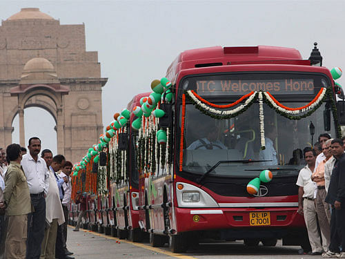The Delhi Transport Corporation buses. PTI file photo
