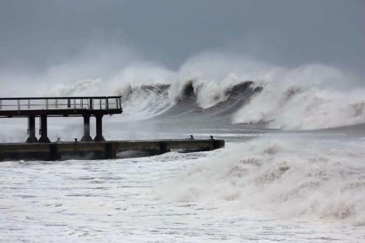 Waves in the Indian ocean.