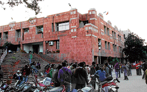 Hassle: Students of JNU are unhappy with the hostel facility in the campus.