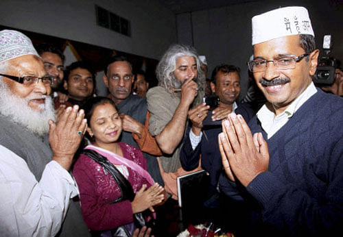 AAP seeks public views on government formation. PTI file image