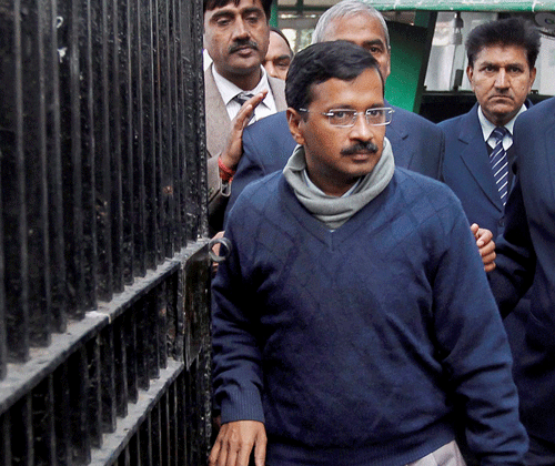 Aam Aadmi Party (AAP) leader Arvind Kejriwal, who is tipped to be the chief minister of Delhi, Monday turned down the security cover offered to him, a police officer said. AP File Photo.