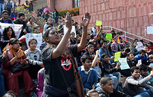Pradeep Narwal, Joint Secretary of JNU unit of ABVP, said he has quit the party. pti file photo