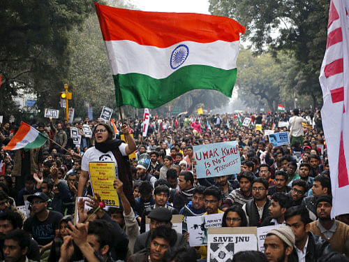 Students and teachers of various educational institutions have been demanding release of JNU students' union president Kanhaiya Kumar who was arrested last week in a sedition case that was registered following an event on the varsity campus to protest against the hanging of Parliament attack convict Afzal Guru where anti-India slogans were allegedly raised. Reuters photo