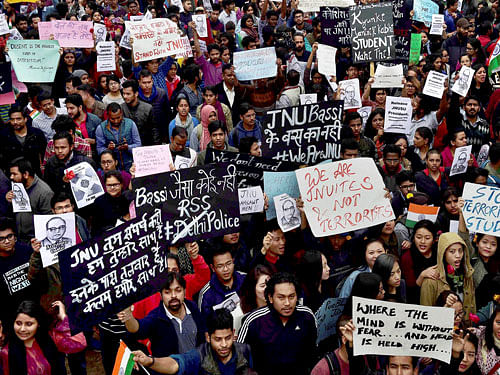 JNU Registrar Bhoopender Zutshi said he got to know about the presence of the students on the campus from media reports only and has not heard from any of them so far. PTI file photo