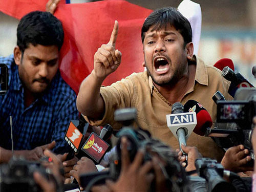 Kanhaiya, who is out on bail after his arrest in a sedition case, was on Friday discharged from AIIMS after treatment for mild dehydration and ketosis. PTI file photo