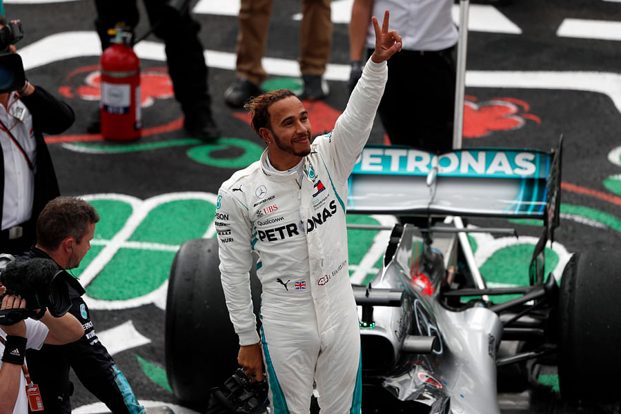 Lewis Hamilton in 2018. Picture credit: Mercedes AMG F1