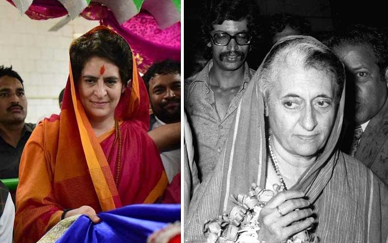 Priyanka Gandhi’s recent trip to Eastern UP reveals she wants to revive Indira’s pan-community support base. (PTI & DH Archive)