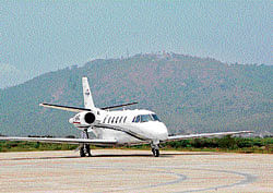 A file photo of an aircraft at the Mysore airport