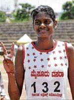 Quick Guns: Nirupama Sunderraj won the womens 100M gold. DH photos/ Prashanth HG