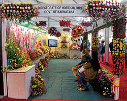 Blooming The Karnataka state pavilion had the best floral stock and display.