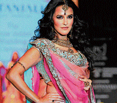 Neha Dhupia as showstopper  in one of the shows.