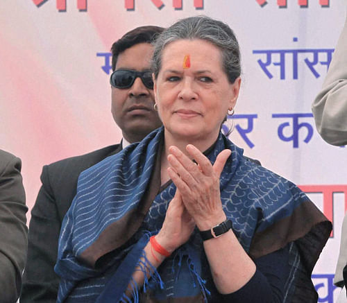 Congress president Sonia Gandhi today cast her vote in the Delhi Assembly election in which her party is eyeing a fourth consecutive victory. PTI File Photo.