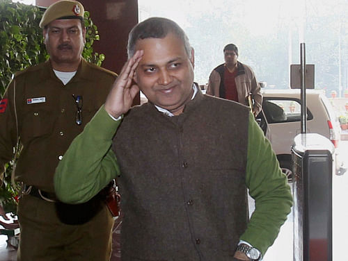 Launching a defence of Delhi Law Minister Somnath Bharti in the case related to the midnight raid at Khirki Extension, Aam Aadmi Party today said that although one of the victims had identified the former as being allegedly the one who had led the assaulters, a judicial probe still has to determine what the group had actually done. PTI File Photo