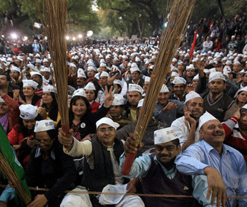 Aam Aadmi Party is receiving less support from the southern states. PTI file image