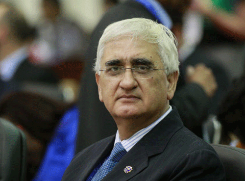 Union minister Salman Khurshid has said the registration of a case of violation of Model Code of Conduct against him was "part of a conspiracy" and he will challenge it in Supreme Court. AP File Photo