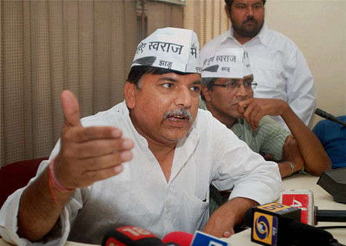 Aam Aadmi Party leader Sanjay Singh today claimed a 'deal' has conspired between Robert Vadra and BJP in Rajasthan, just after the saffron party released a video and booklet on an alleged land scam involving Congress President Sonia Gandhi's son-in-law. PTI File Photo