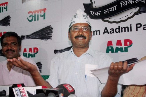 The AAP Monday urged the Election Commission to take strict action against TV channels for telecasting a message from BJP's prime ministerial candidate Narendra Modi in violation of electoral laws. PTI photo