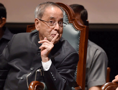 President Pranab Mukherjee sternly reminded parliamentarians to behave themselves on a day the Trinamool Congress and the Telugu Desam Party (TDP) members fought over a room. PTI photo